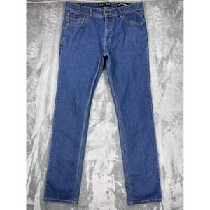 Numero Uno Mens Frazer Mid Rise Straight Leg Jeans Medium Wash Blue 36 VMJNNC26